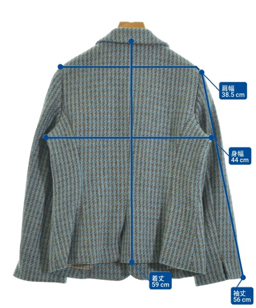 45R（フォーティーファイブアール）カジュアルジャケット 青 サイズ:3(L位) レディース/2200671737023