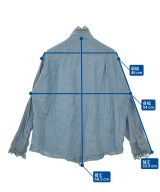 45R（フォーティーファイブアール）カジュアルシャツ 青 サイズ:2(M位) レディース/2200669435016