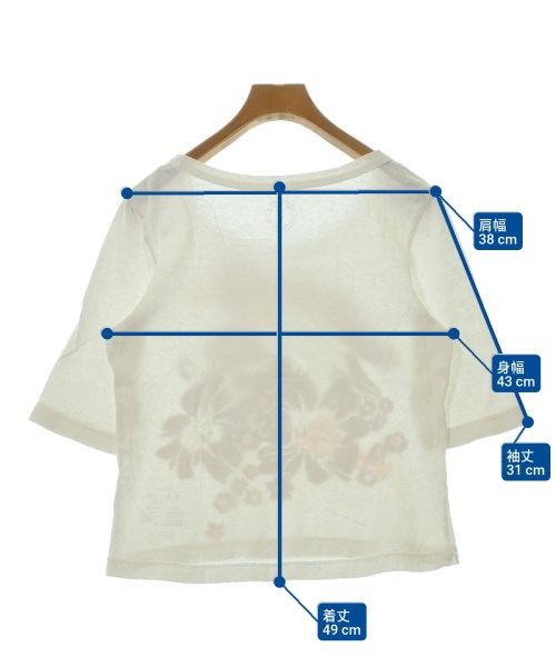 45R（フォーティーファイブアール）Tシャツ・カットソー 白 サイズ:-(M位) レディース/2200683391053