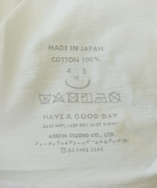 45R（フォーティーファイブアール）Tシャツ・カットソー 白 サイズ:3(L位) レディース/2200684224039
