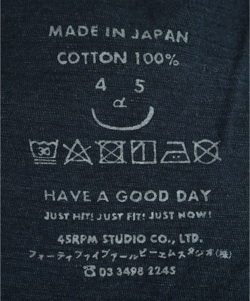 45R（フォーティーファイブアール）Tシャツ・カットソー 紺 サイズ:2(M位) メンズ/2200667954205