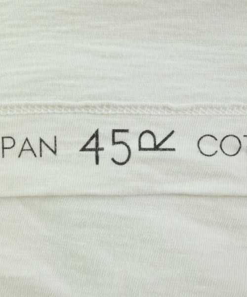 45R（フォーティーファイブアール）Tシャツ・カットソー 白 サイズ:2(M位) レディース/2200689286025