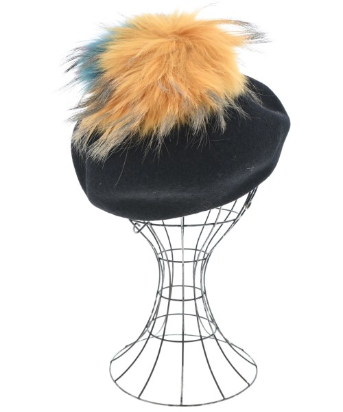 CA4LA（カシラ）ハンチング・ベレー帽 黒 サイズ:F レディース/2200657312084