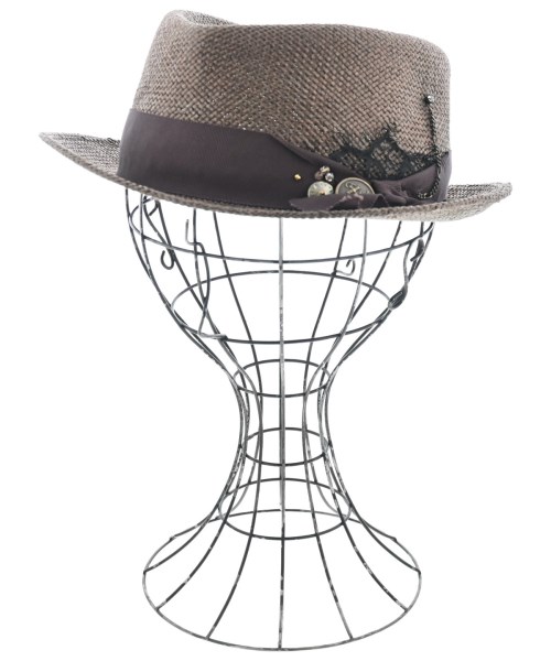 CA4LA(カシラ)ストローハット 茶 サイズ:-/2200646767086