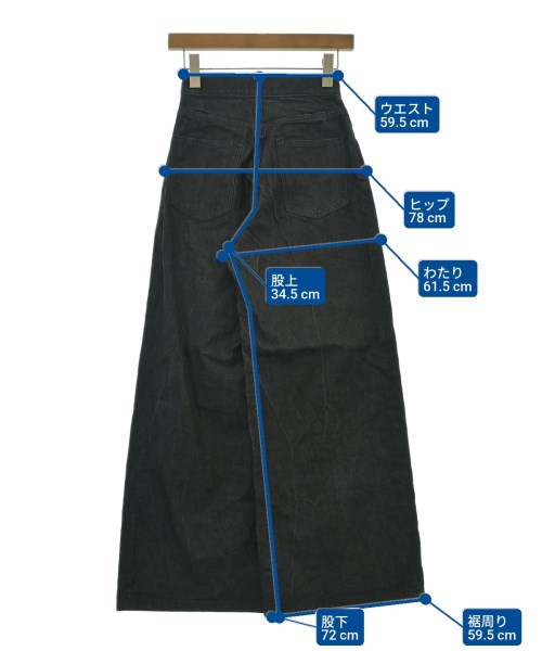 JOHN LAWRENCE SULLIVAN（ジョンローレンスサリバン）デニムパンツ 黒 サイズ:XS レディース/2200613586177