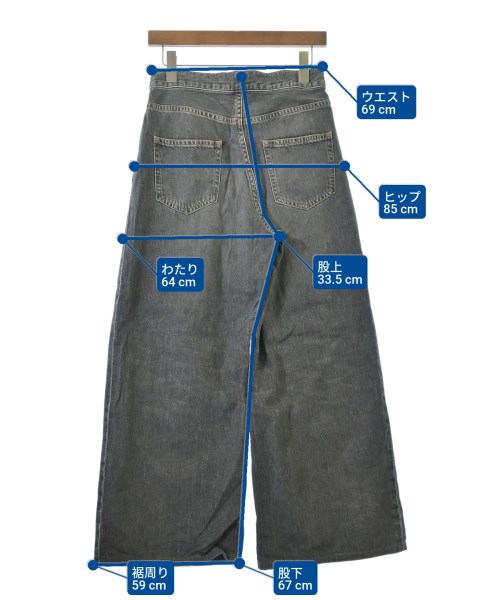 JOHN LAWRENCE SULLIVAN（ジョンローレンスサリバン）デニムパンツ グレー サイズ:8(XS位) レディース/2200634548031