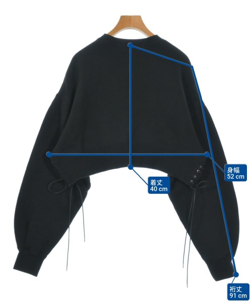 JOHN LAWRENCE SULLIVAN（ジョンローレンスサリバン）スウェット 黒 サイズ:M レディース/2200637307116