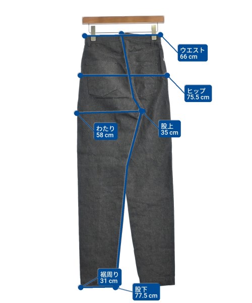 JOHN LAWRENCE SULLIVAN（ジョンローレンスサリバン）デニムパンツ 黒 サイズ:6(XS位) レディース/2200660849027