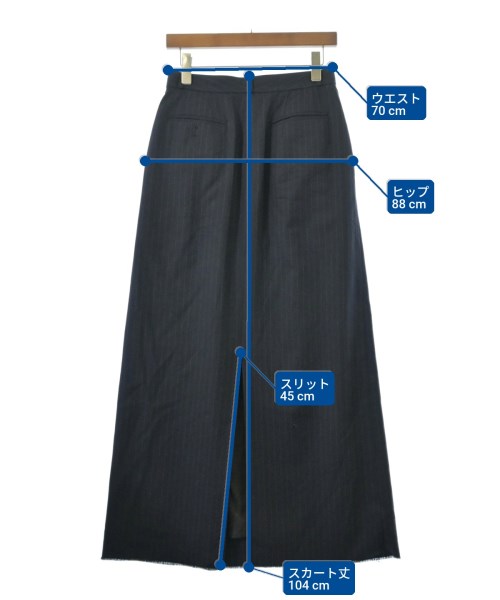 JOHN LAWRENCE SULLIVAN（ジョンローレンスサリバン）ロング・マキシ丈スカート 紺 サイズ:M レディース/2200667196520