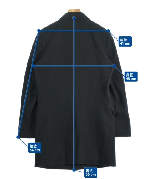 JOHN LAWRENCE SULLIVAN（ジョンローレンスサリバン）チェスターコート 黒 サイズ:36(S位) レディース/2200669836028