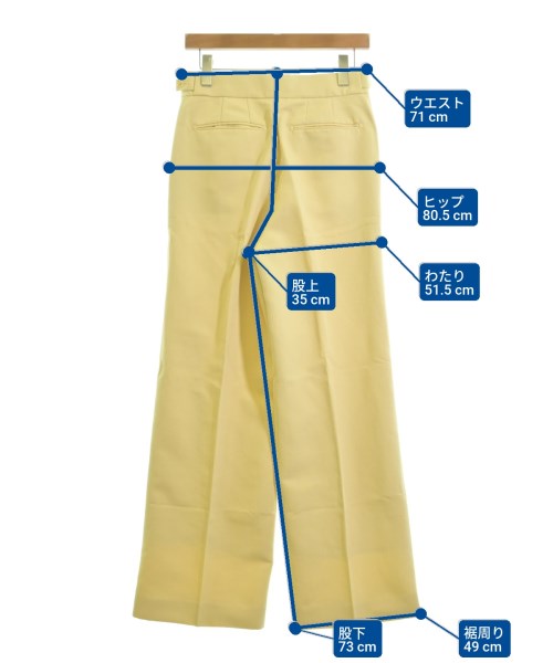 ADAM ET ROPE（アダムエロペ）スラックス 黄 サイズ:38(M位) レディース/2200632481019