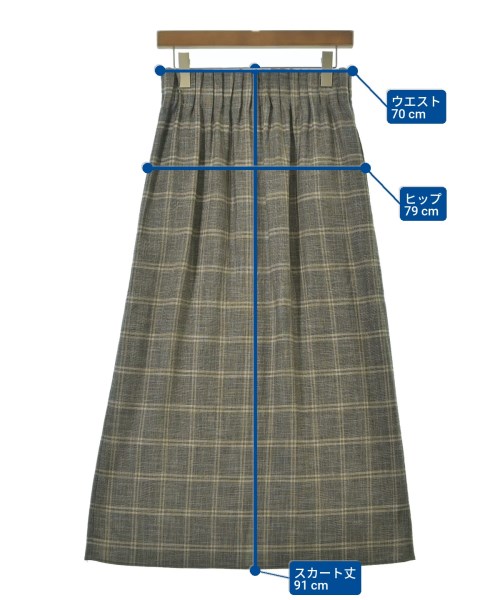 ADAM ET ROPE（アダムエロペ）ロング・マキシ丈スカート グレー サイズ:38(M位) レディース/2200638737028