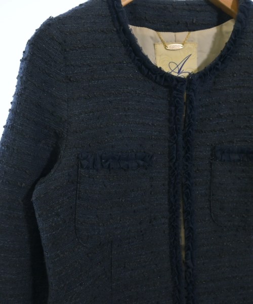 ADAM ET ROPE（アダムエロペ）ノーカラージャケット 紺 サイズ:36(S位) レディース/2200633904050