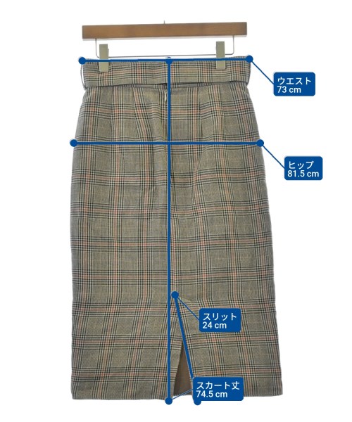 ADAM ET ROPE（アダムエロペ）ロング・マキシ丈スカート 茶 サイズ:38(M位) レディース/2200640341039