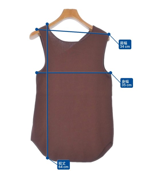 ADAM ET ROPE（アダムエロペ）ベスト/ノースリーブ 茶 サイズ:F レディース/2200630482094