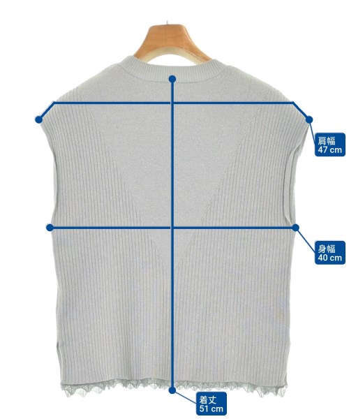 ADAM ET ROPE（アダムエロペ）ベスト/ノースリーブ グレー サイズ:F レディース/2200614494013