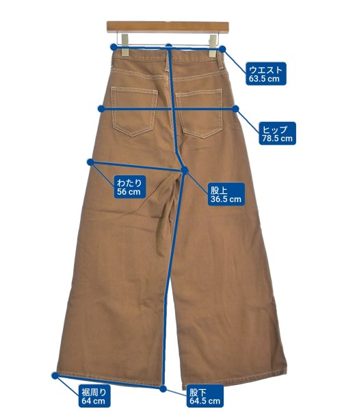 ADAM ET ROPE（アダムエロペ）デニムパンツ 茶 サイズ:34(XS位) レディース/2200609876022