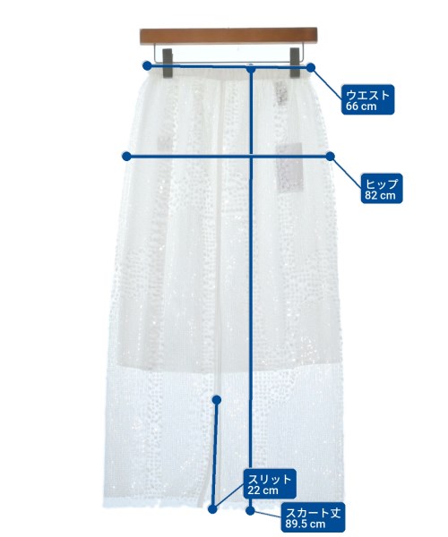 ADAM ET ROPE（アダムエロペ）ロング・マキシ丈スカート 白 サイズ:F レディース/2200610450112