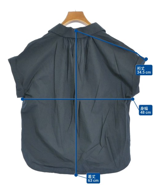 ADAM ET ROPE（アダムエロペ）カジュアルシャツ 紺 サイズ:38(M位) レディース/2200673023063