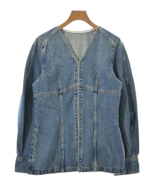 ADAM ET ROPE(アダムエロペ)ノーカラージャケット 青 サイズ:F/2200669476026