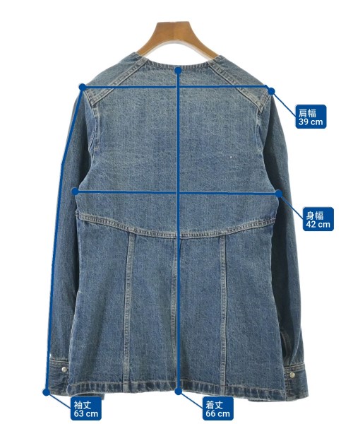 ADAM ET ROPE（アダムエロペ）ノーカラージャケット 青 サイズ:F レディース/2200669476026