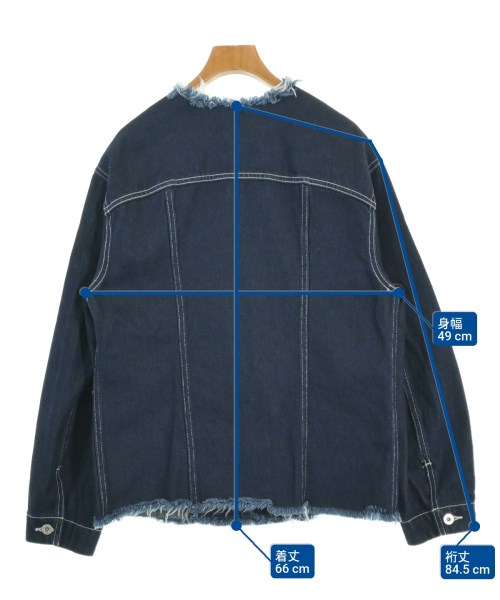 ADAM ET ROPE（アダムエロペ）ノーカラージャケット 紺 サイズ:F レディース/2200669476224