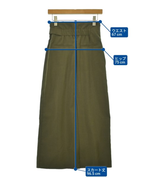 ADAM ET ROPE（アダムエロペ）ロング・マキシ丈スカート カーキ サイズ:36(S位) レディース/2200695785024
