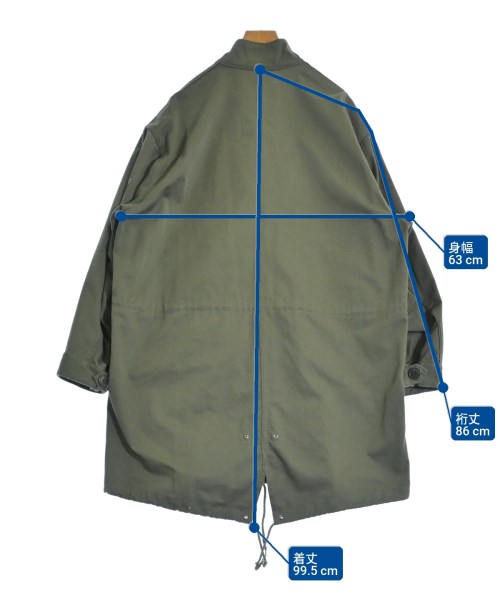 ADAM ET ROPE（アダムエロペ）モッズコート カーキ サイズ:S レディース/2200655487012