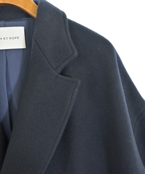 ADAM ET ROPE（アダムエロペ）チェスターコート 紺 サイズ:F レディース/2200653463018