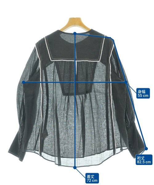 ADAM ET ROPE（アダムエロペ）カジュアルシャツ 黒 サイズ:F レディース/2200658077036