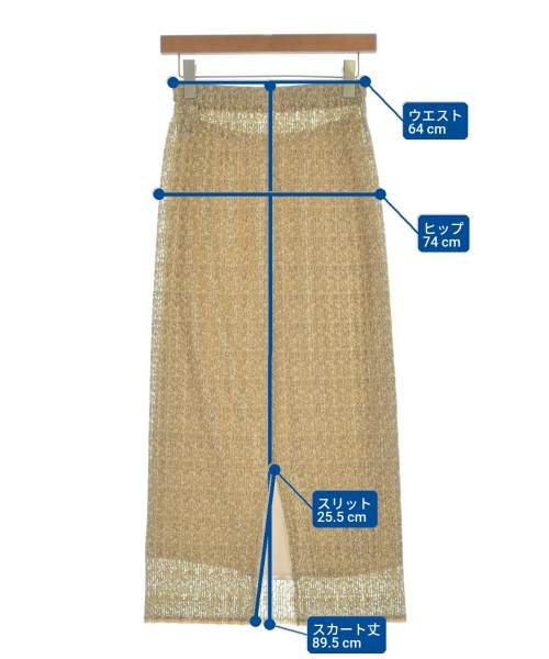 ADAM ET ROPE（アダムエロペ）ロング・マキシ丈スカート 黄 サイズ:F レディース/2200728207066