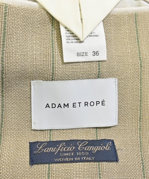 ADAM ET ROPE（アダムエロペ）ノーカラージャケット 茶 サイズ:36(S位) レディース/2200679556046