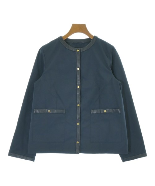 Traditional Weatherwear(トラディショナルウェザーウェア)ノーカラージャケット 紺 サイズ:34(XS位)/2200697697257