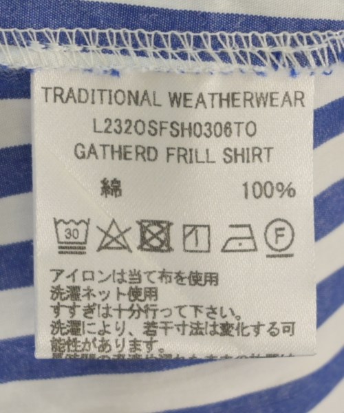 Traditional Weatherwear（トラディショナルウェザーウェア）カジュアルシャツ 青 サイズ:XS レディース/2200658534065