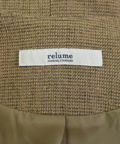 JOURNAL STANDARD relume（ジャーナルスタンダードレリューム）ノーカラージャケット 茶 サイズ:36(S位) レディース/2200622041124
