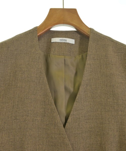 JOURNAL STANDARD relume（ジャーナルスタンダードレリューム）ノーカラージャケット 茶 サイズ:36(S位) レディース/2200622041124