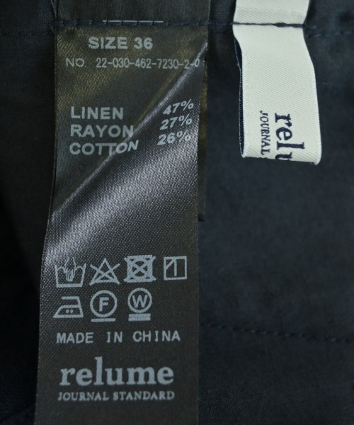 JOURNAL STANDARD relume（ジャーナルスタンダードレリューム）チノパン 紺 サイズ:36(S位) レディース/2200632519125