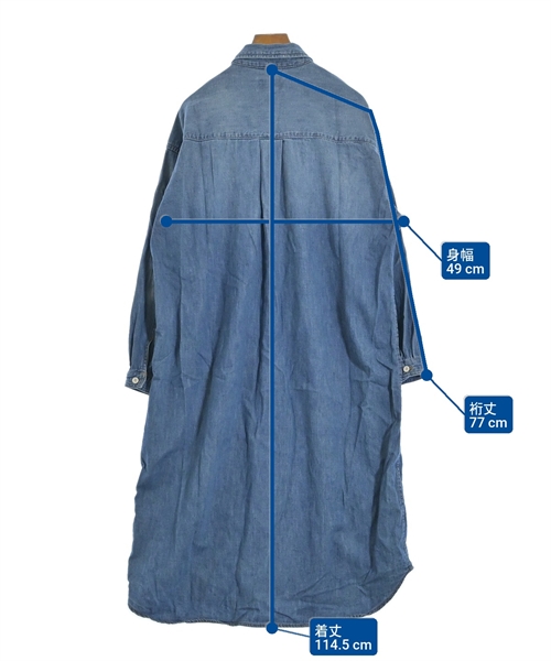 JOURNAL STANDARD relume（ジャーナルスタンダードレリューム）シャツワンピース 青 サイズ:F レディース/2200639016078