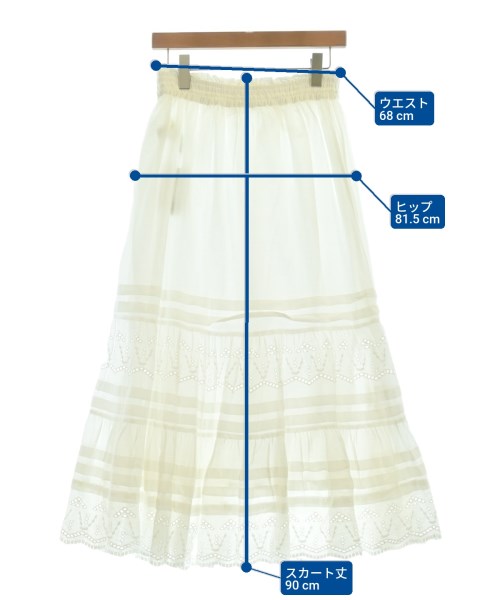 JOURNAL STANDARD relume（ジャーナルスタンダードレリューム）ロング・マキシ丈スカート 白 サイズ:F レディース/2200626477127