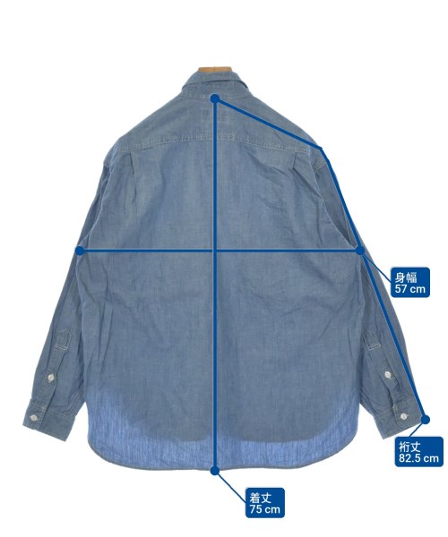 JOURNAL STANDARD relume（ジャーナルスタンダードレリューム）カジュアルシャツ 青 サイズ:F レディース/2200641058011