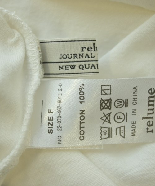 JOURNAL STANDARD relume（ジャーナルスタンダードレリューム）Tシャツ・カットソー 白 サイズ:F レディース/2200608781051