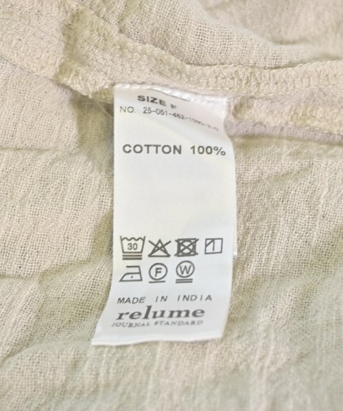 JOURNAL STANDARD relume（ジャーナルスタンダードレリューム）カジュアルシャツ ベージュ サイズ:F レディース/2200610858024