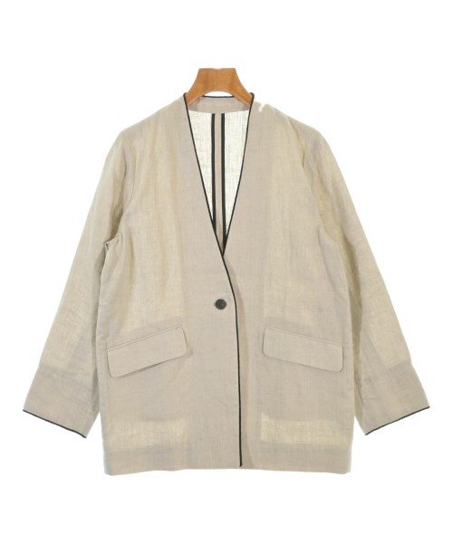 JOURNAL STANDARD relume(ジャーナルスタンダードレリューム)ノーカラージャケット ベージュ サイズ:F/2200669791037