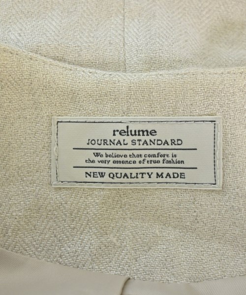 JOURNAL STANDARD relume（ジャーナルスタンダードレリューム）ノーカラージャケット ベージュ サイズ:36(S位) レディース/2200671304034