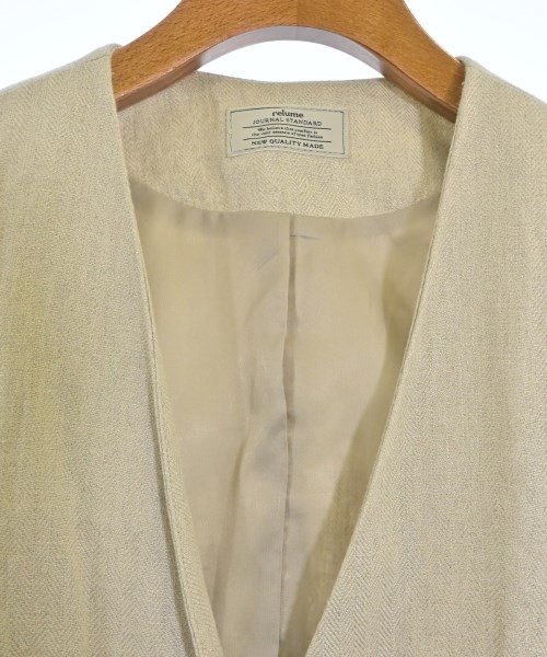 JOURNAL STANDARD relume（ジャーナルスタンダードレリューム）ノーカラージャケット ベージュ サイズ:36(S位) レディース/2200671304034
