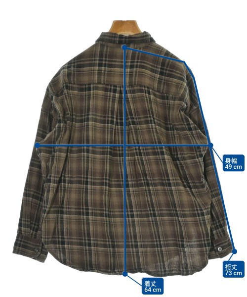 JOURNAL STANDARD relume（ジャーナルスタンダードレリューム）カジュアルシャツ 茶 サイズ:F レディース/2200669415032