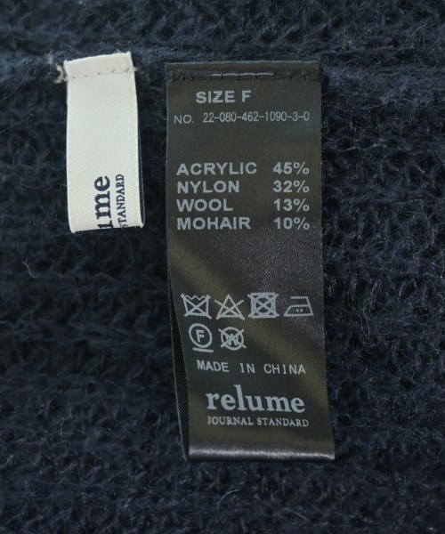 JOURNAL STANDARD relume（ジャーナルスタンダードレリューム）ニット・セーター 紺 サイズ:F レディース/2200669802047