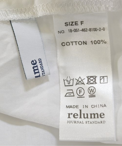 JOURNAL STANDARD relume（ジャーナルスタンダードレリューム）ブラウス 白 サイズ:F レディース/2200671956035