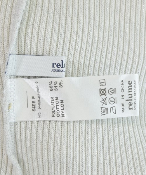 JOURNAL STANDARD relume（ジャーナルスタンダードレリューム）タンクトップ 白 サイズ:F レディース/2200681497153