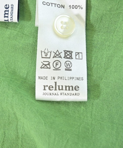 JOURNAL STANDARD relume（ジャーナルスタンダードレリューム）カジュアルシャツ 緑 サイズ:F レディース/2200689265037